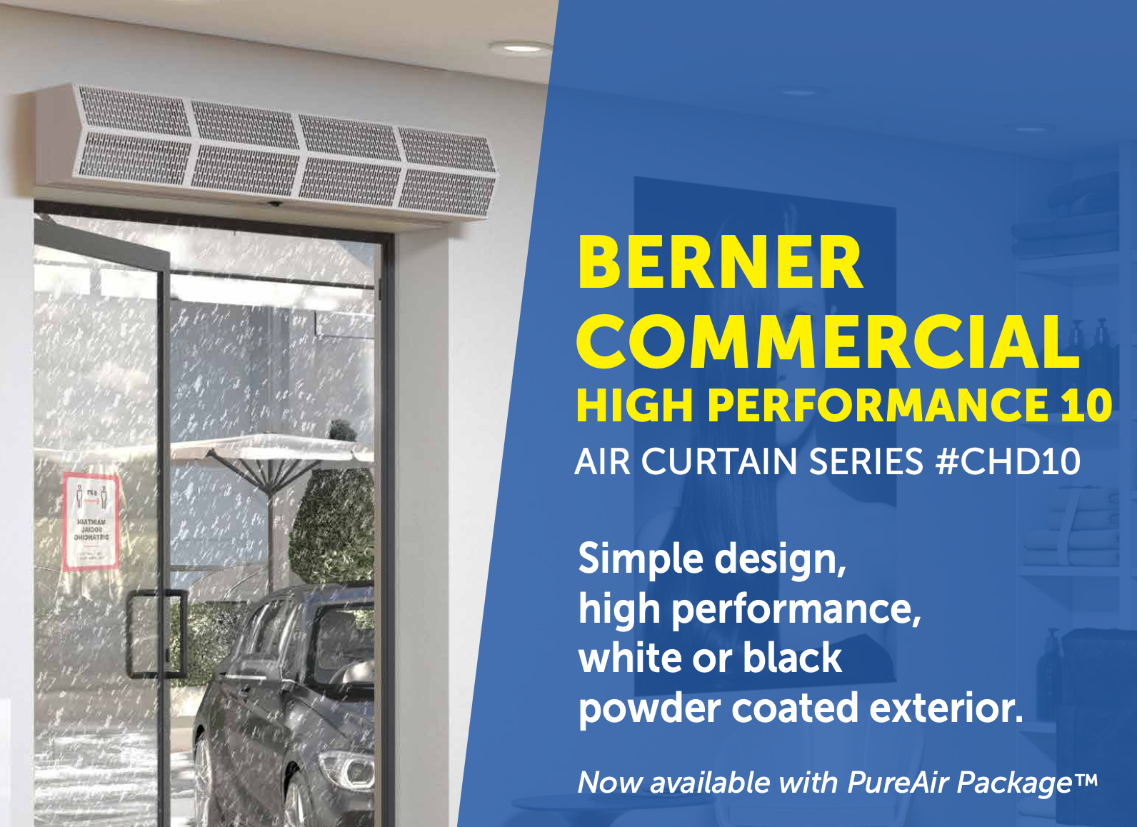 CHD10-1048EX - 48" White, Electric Heated, 208V, Three Phase, Berner Commercial High Performance 10 Series