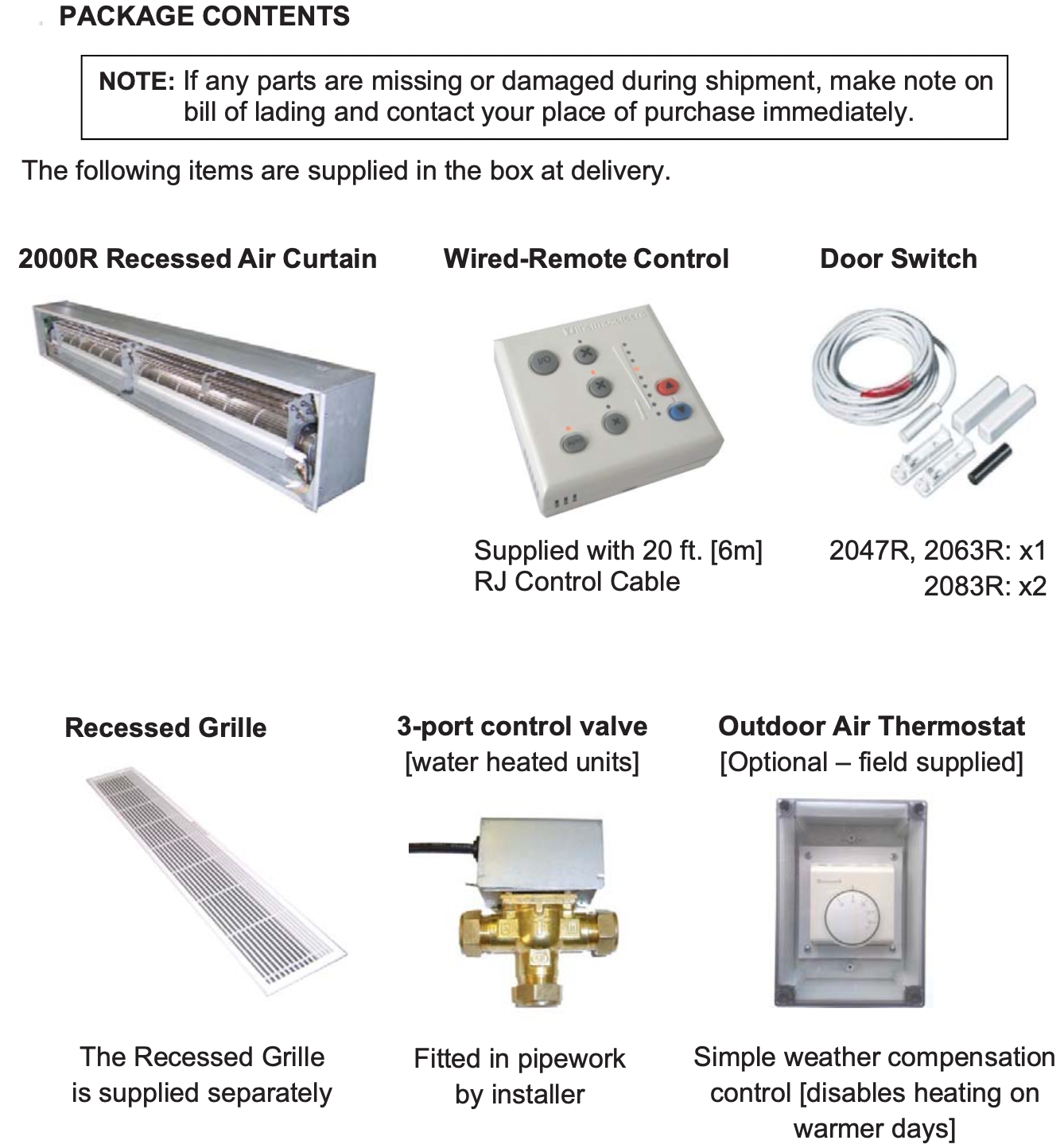 AC-CW83-23-R - SchwankAir 2083WHR Recessed Mount, Hydronic/Water, 83'' Length, 240V, Single Phase